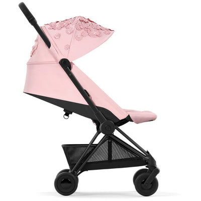 Carrinho De Bebê Cybex Coya Simply Flowers Matt Black Blush - Suspensão Suave